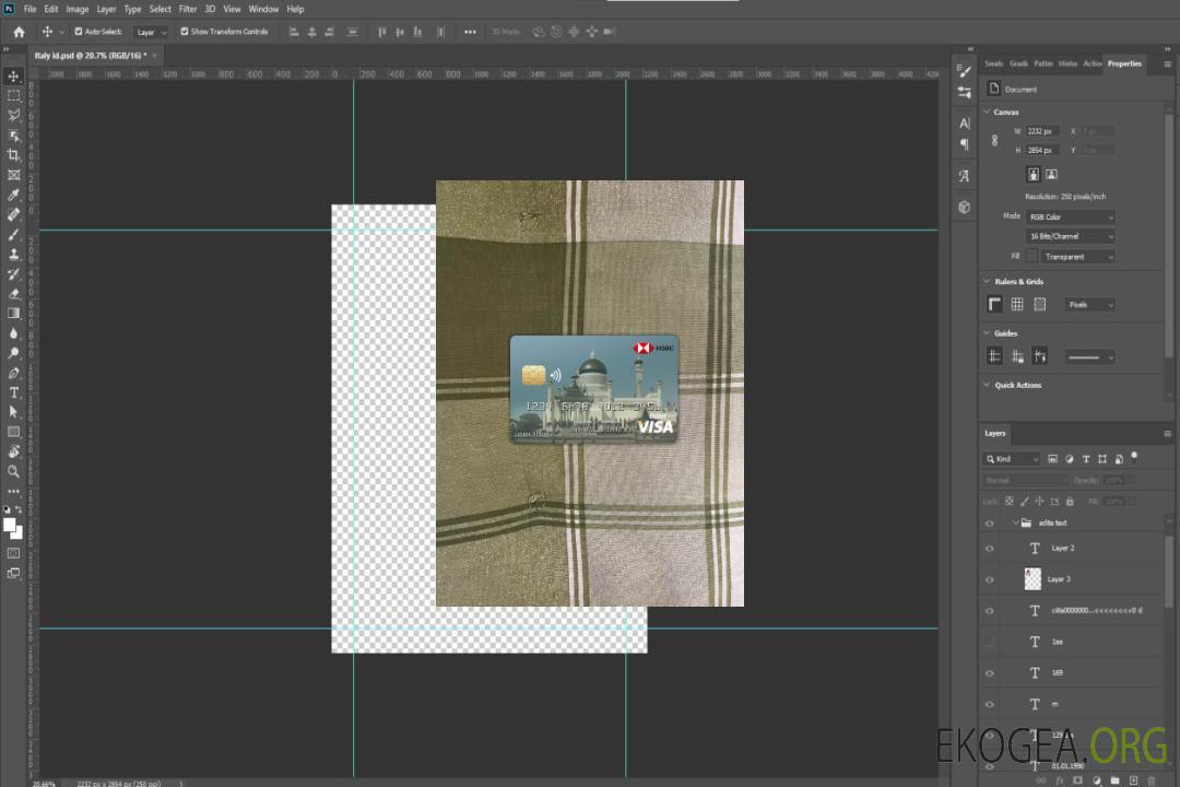 Photolook de la carte visa bancaire HSBC de Brunei avant template Photolook de la carte visa bancaire HSBC de Brunei avant template
